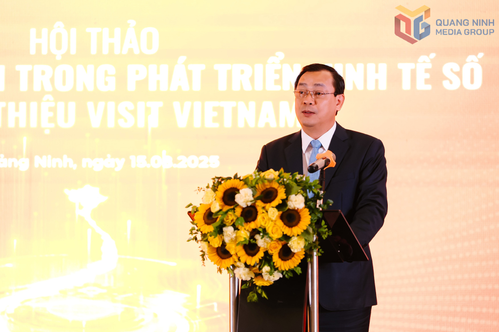 Ông Nguyễn Trùng Khánh, Cục trưởng Cục Du lịch Quốc gia Việt Nam phát biểu tại hội thảo.