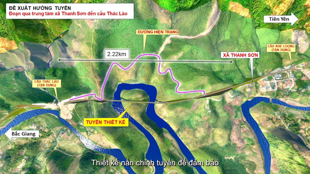 Phối cảnh Dự án nâng cấp cải tạo đường tỉnh 330 nhìn từ trên cao