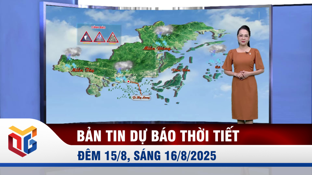 Bản tin dự báo thời tiết đêm 15, ngày 16/8/2025