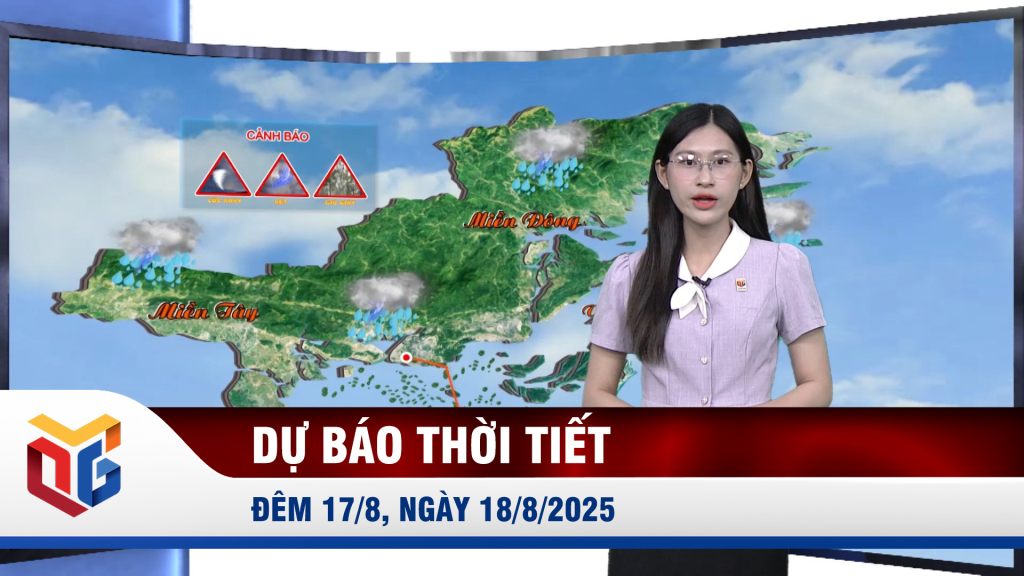 Dự báo thời tiết đêm 17, ngày 18/8/2025