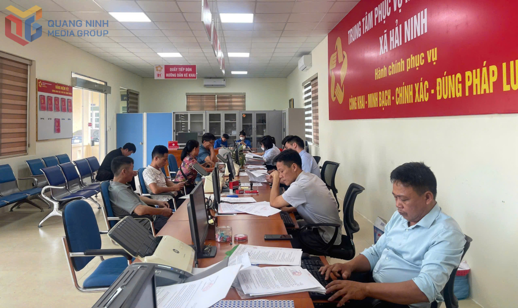 Giải quyết TTHC tại Trung tâm phục vụ hành chính công xã Hải Ninh