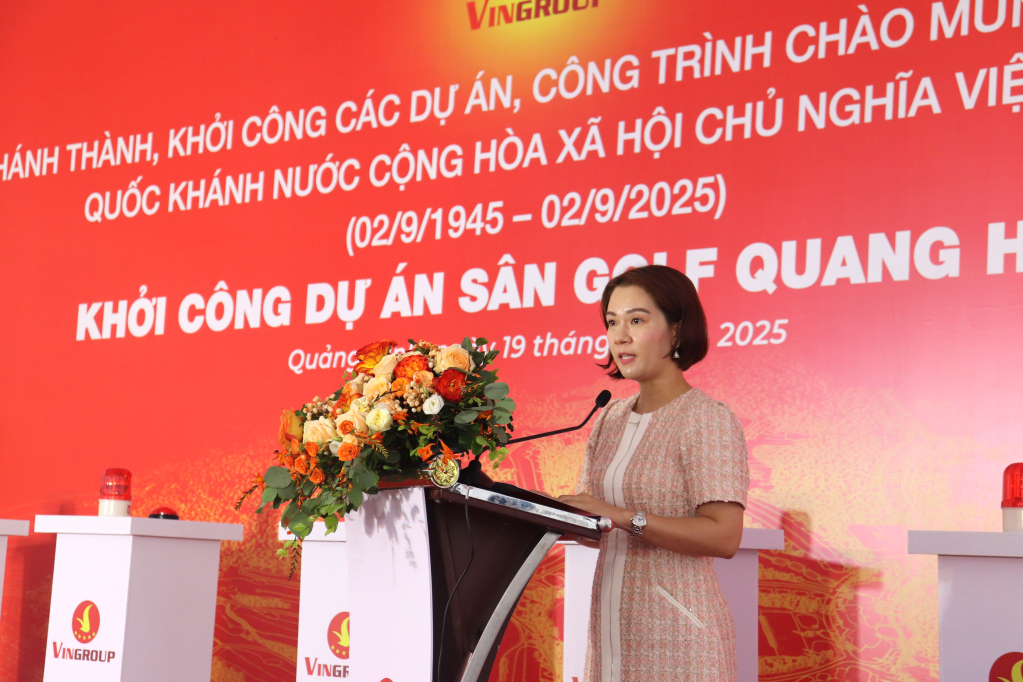 Đại diện tập đoàn Vin Group phát biểu.