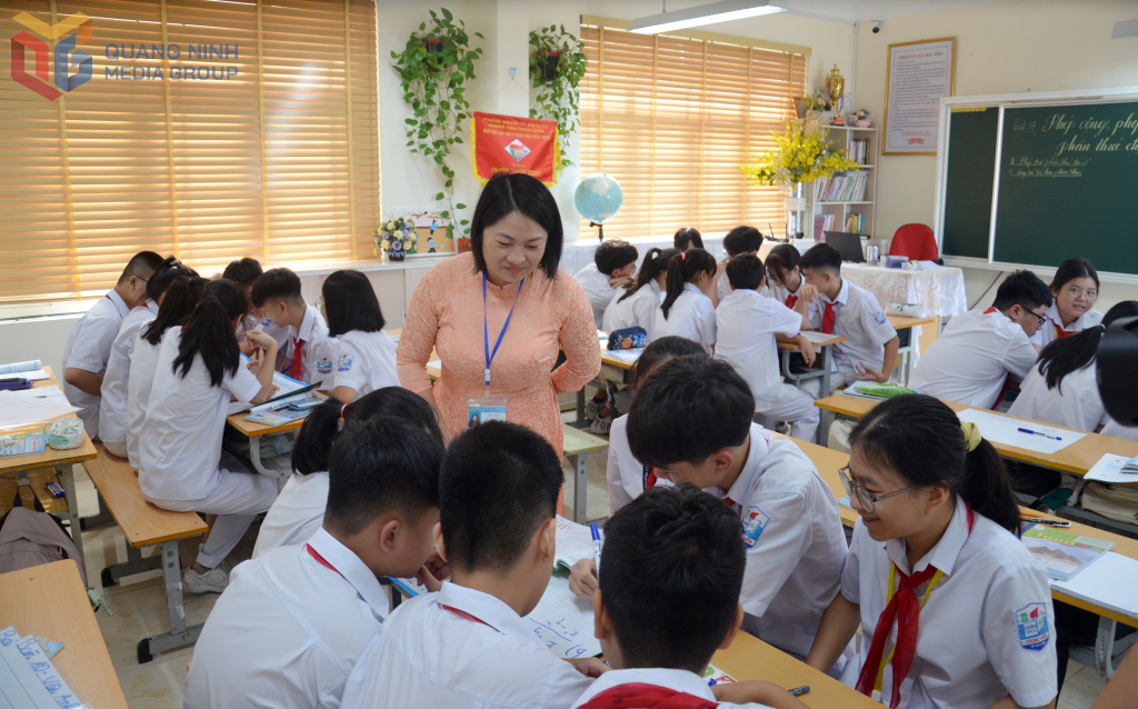 Một giờ học của học sinh Trường THCS Trọng Điểm (phường Hạ Long).
