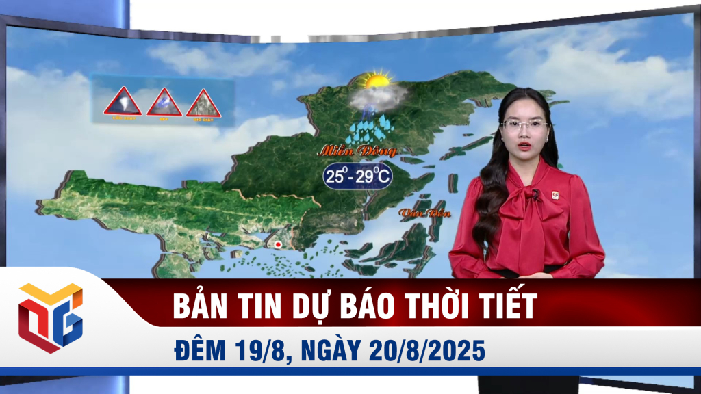 Dự báo thời tiết đêm 19, ngày 20/8/2025