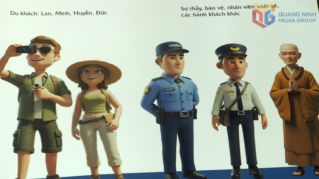 Các nhân vật đại điện cho Quảng Ninh được đưa lên phim hoạt hình.
