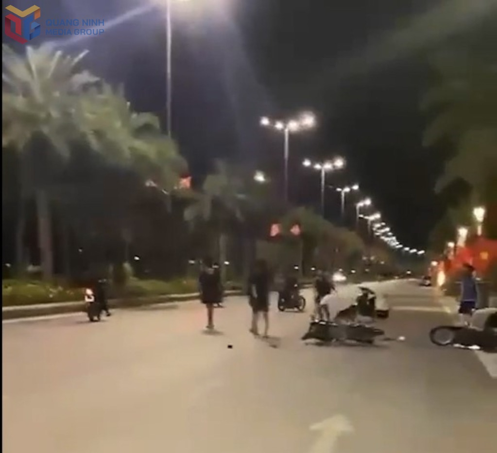 Hình ảnh nhóm của Đỗ Đăng Khoa, Nguyễn Nam Anh đánh nhau với một nhóm thanh thiếu niên khác, gây rối trật tự công cộng rạng sáng ngày 14/8.