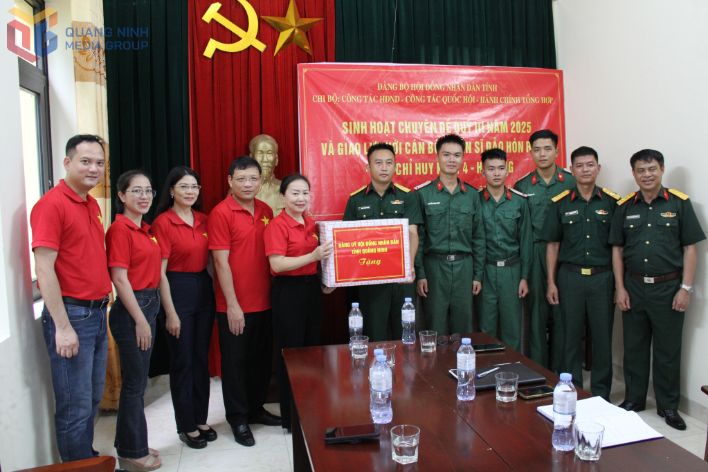Nhân dịp này, các đồng chí Thường trực HĐND tỉnh đã tặng quà, động viên các cán bộ chiến sỹ làm nhiệm vụ trên đảo; các đảng viên các chi bộ của Đảng bộ HĐND tỉnh đi thăm các di tích lịch sử trên đảo và giao lưu cùng các cán bộ, chiến sỹ./.