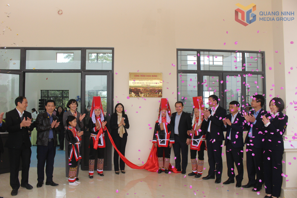 Khánh thành công trình trung tâm văn hóa - thể thao xã Quảng An (cũ) tháng 1/2025. Ảnh: Thu Hiền.