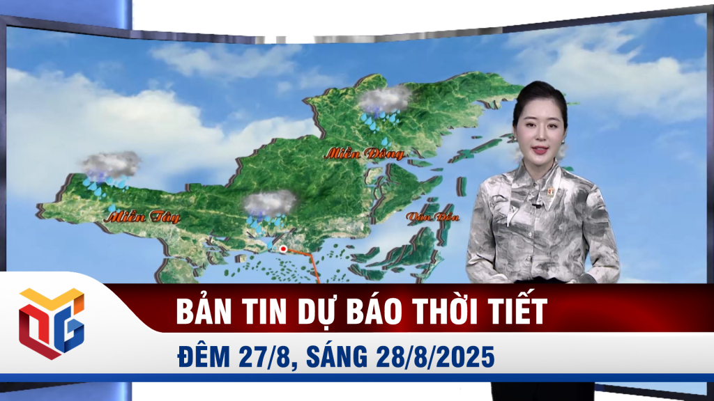 Dự báo thời tiết đêm 27, ngày 28/8/2025