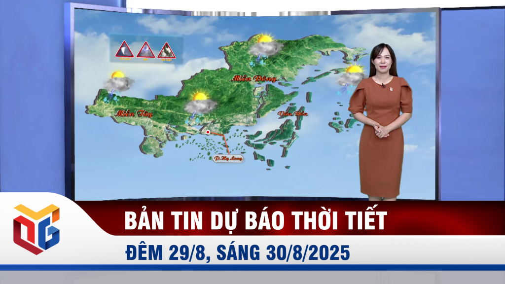 Bản tin dự báo thời tiết đêm 29/8, ngày 30/8/2025