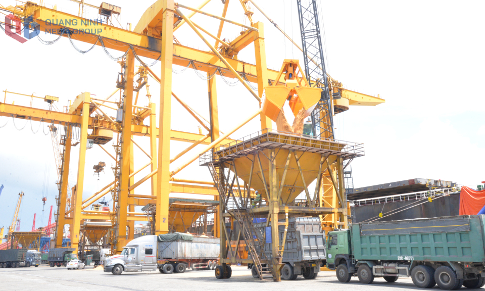 Hoạt động xuất nhập khẩu hàng hóa qua cảng Cái Lân.