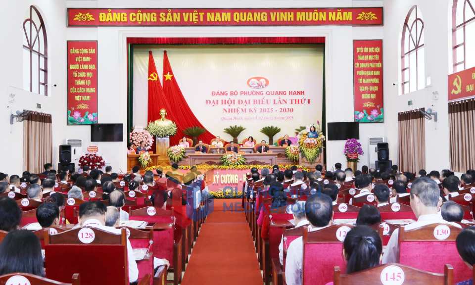 Đại hội đại biểu Đảng bộ phường Quang Hanh lần thứ I, nhiệm kỳ 2025-2030, tháng 8-2205