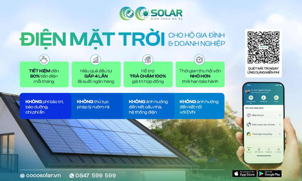 So sánh chi phí điện mặt trời và điện lưới