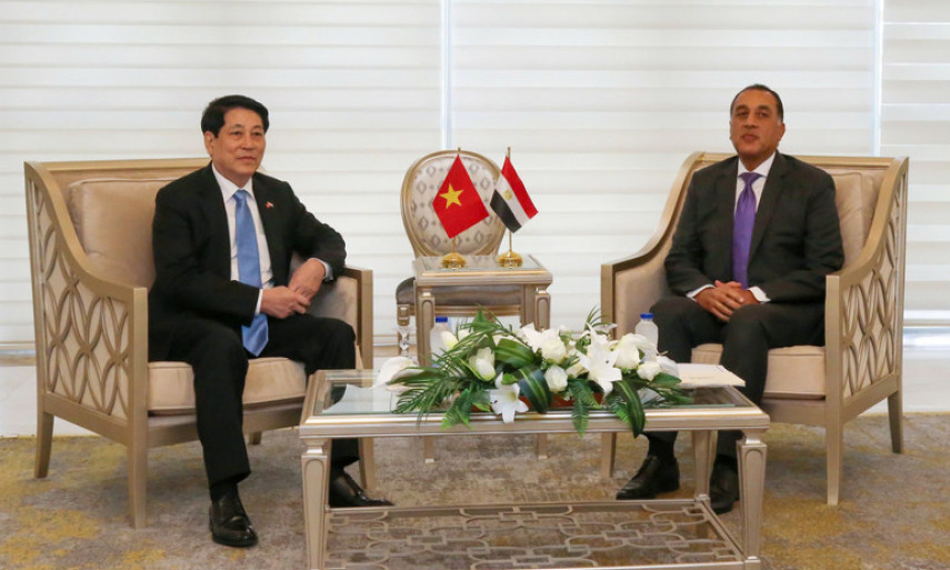 Chủ tịch nước Lương Cường hội kiến Thủ tướng Ai Cập Mostafa Madbouly
