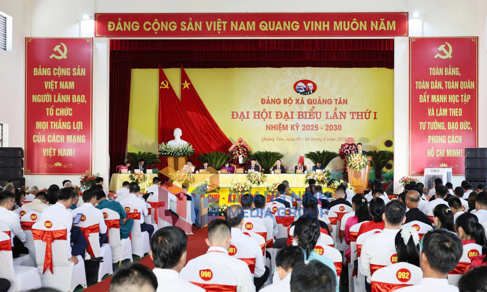Đại hội đại biểu Đảng bộ xã Quảng Tân lần thứ I, nhiệm kỳ 2025-2030, tháng 8-2025