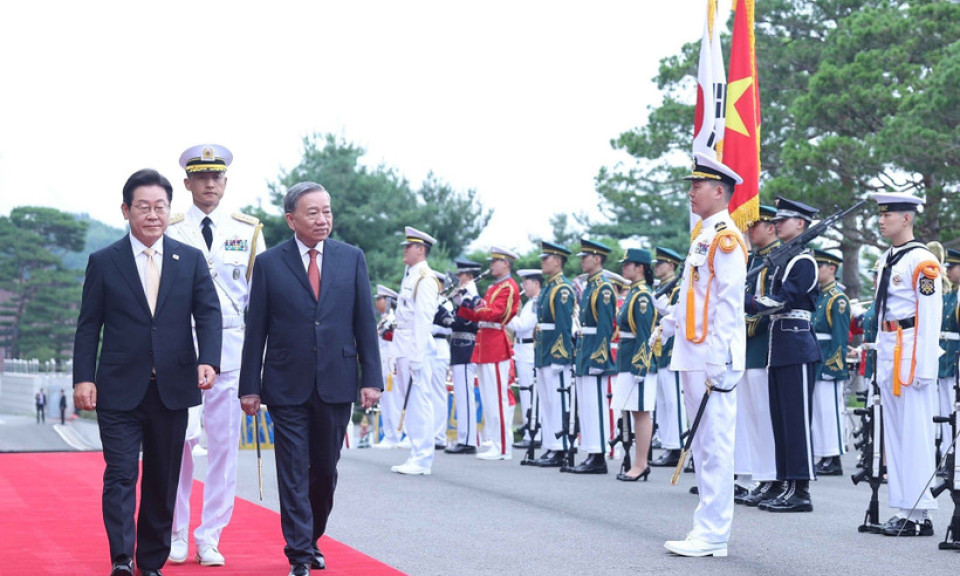 Lễ đón Tổng Bí thư Tô Lâm và Phu nhân thăm cấp Nhà nước Đại Hàn Dân quốc