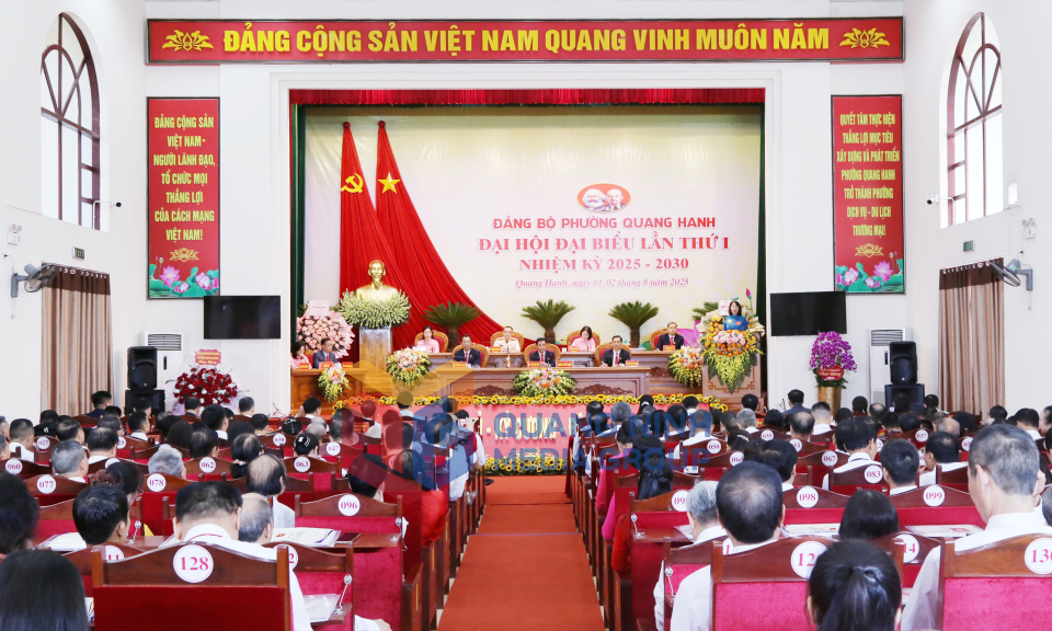 Đại hội đại biểu Đảng bộ phường Quang Hanh lần thứ I, nhiệm kỳ 2025-2030, tháng 8-2025
