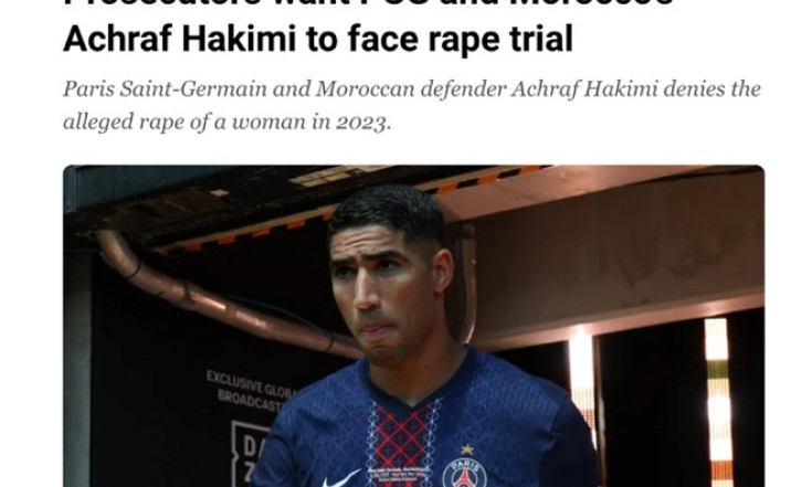 Hakimi của PSG có nguy cơ ngồi tù