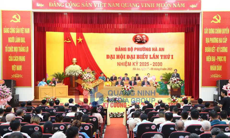 Đại hội đại biểu Đảng bộ phường Hà An lần thứ I, nhiệm kỳ 2025-2030, tháng 8-2025