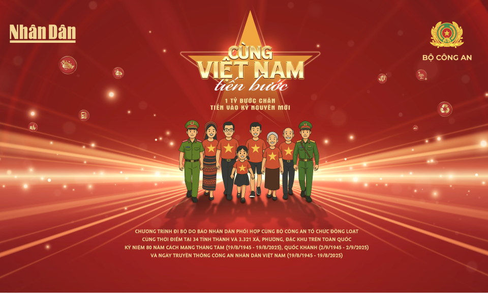 Sự kiện đi bộ “Cùng Việt Nam tiến bước” tổ chức vào ngày 16/8/2025