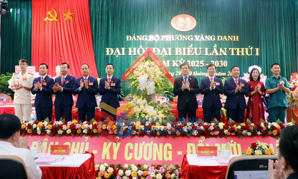 Đại hội đại biểu Đảng bộ phường Vàng Danh lần thứ I, nhiệm kỳ 2025-2030, tháng 7-2025