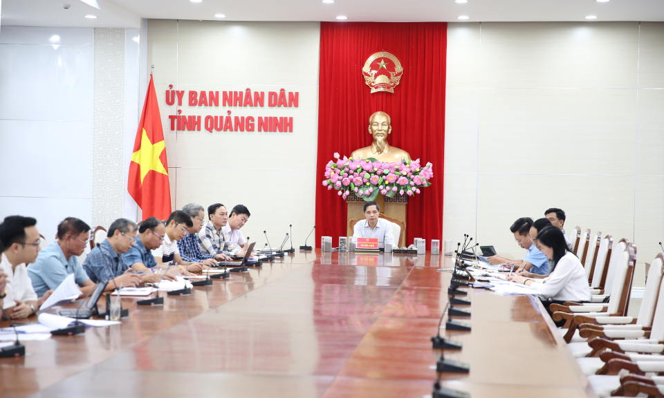 UBND tỉnh họp bàn các giải pháp tăng cường tái sử dụng đất đá thải làm vật liệu xây dựng 