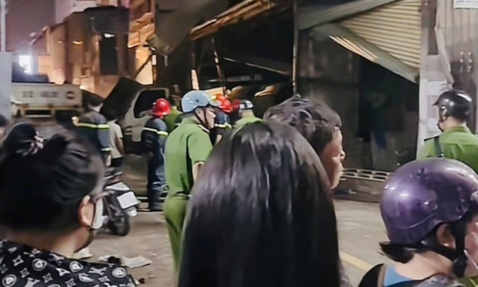Hiện trường vụ nổ lò hơi tại một công ty ở TPHCM