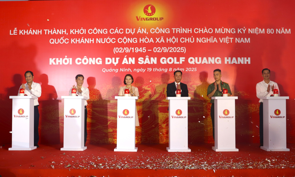 Khởi công dự án sân golf Quang Hanh