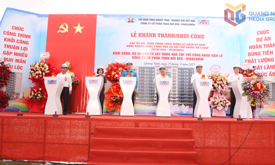 Khởi công Dự án đầu tư xây dựng nhà ở tập thể công nhân hầm lò Công ty CP Than Núi Béo