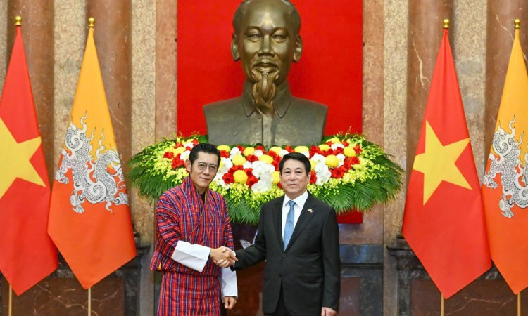 Chủ tịch nước Lương Cường hội đàm với Quốc vương Bhutan Jigme Khesar Namgyel Wangchuck