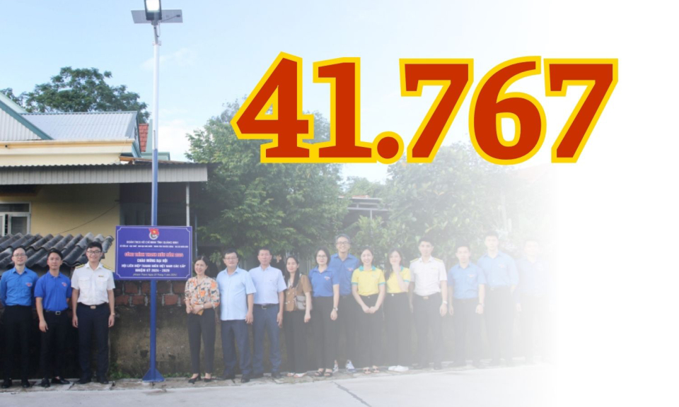 41.767 - là số bộ bóng đèn “Thắp sáng đường quê” được lắp đặt trên toàn tỉnh từ năm 2021 đến nay