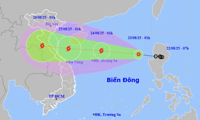 Áp thấp nhiệt đới vào Biển Đông, hôm nay sẽ mạnh lên thành bão số 5