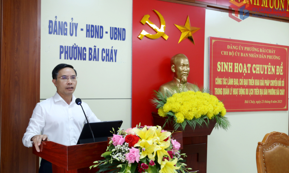 Chủ tịch UBND tỉnh dự sinh hoạt chuyên đề về chuyển đổi số tại phường Bãi Cháy