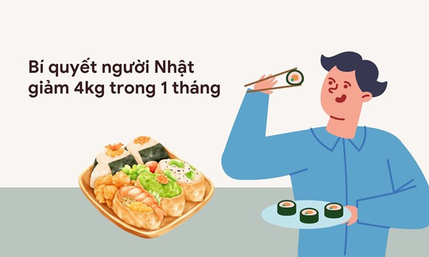 Bí quyết người Nhật giảm 4kg trong 1 tháng