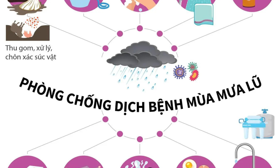 Những bệnh thường gặp sau mùa mưa lũ