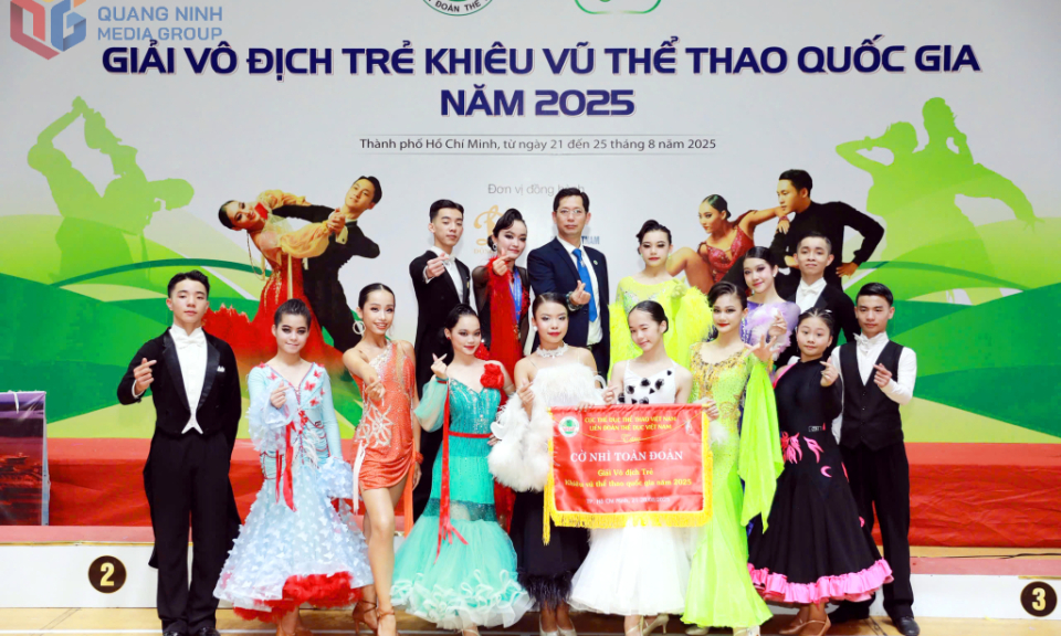 Quảng Ninh giành Nhì toàn đoàn Giải Vô địch Trẻ khiêu vũ thể thao quốc gia