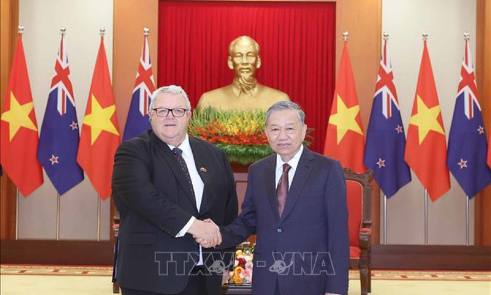 Tổng Bí thư Tô Lâm tiếp Chủ tịch Quốc hội New Zealand Gerry Brownlee