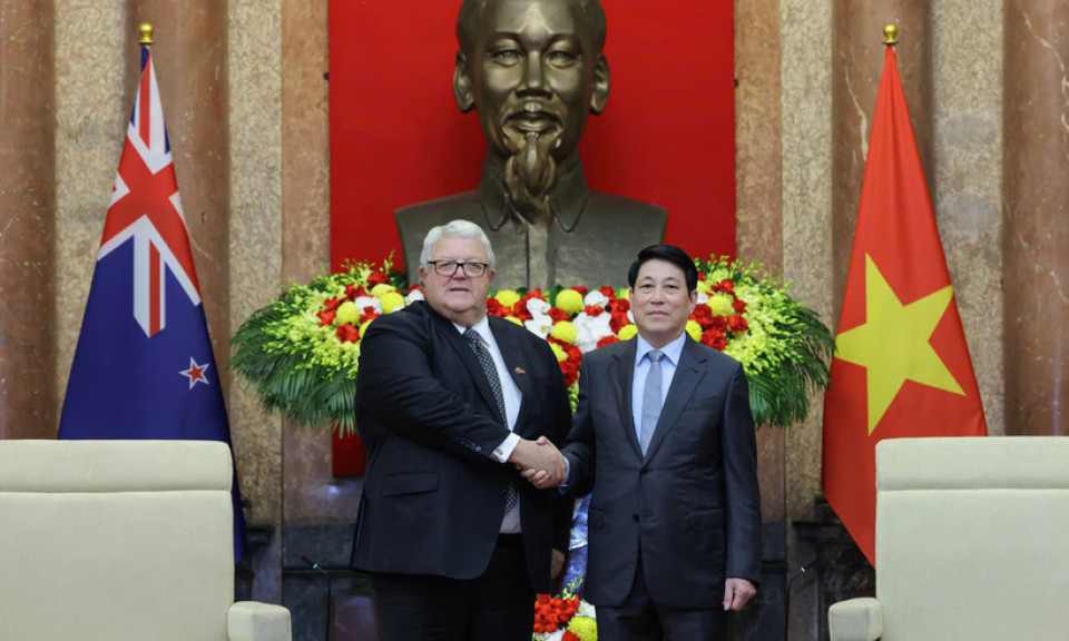 Chủ tịch nước Lương Cường tiếp Chủ tịch Quốc hội New Zealand Gerry Brownlee