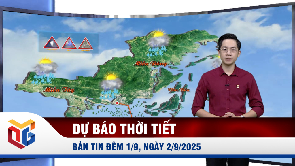 Dự báo thời tiết đêm 1, ngày 2/9/2025