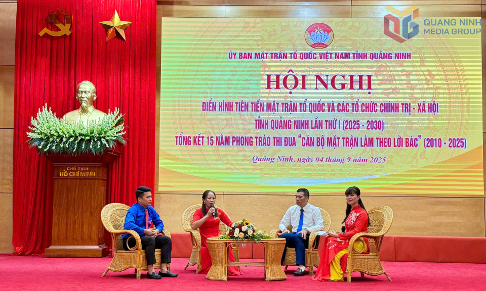 Những điển hình tiên tiến chia sẻ kinh nghiệm tại hội nghị.