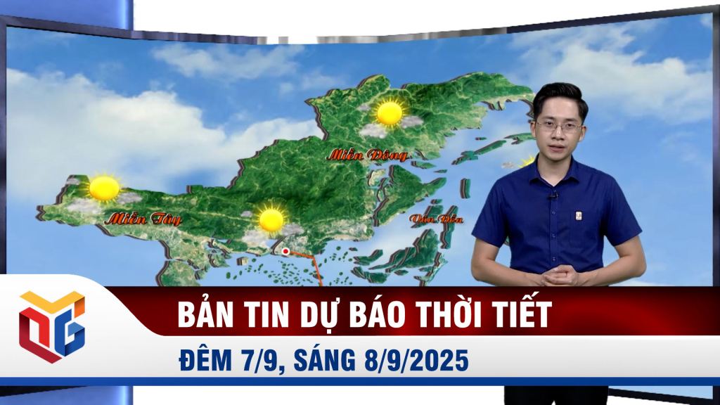 Bản tin dự báo thời tiết đêm 7/9, ngày 8/9/2025