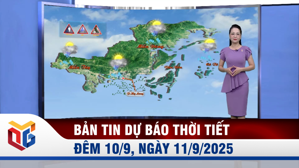 Bản tin dự báo thời tiết đêm 10, ngày 11/9/2025