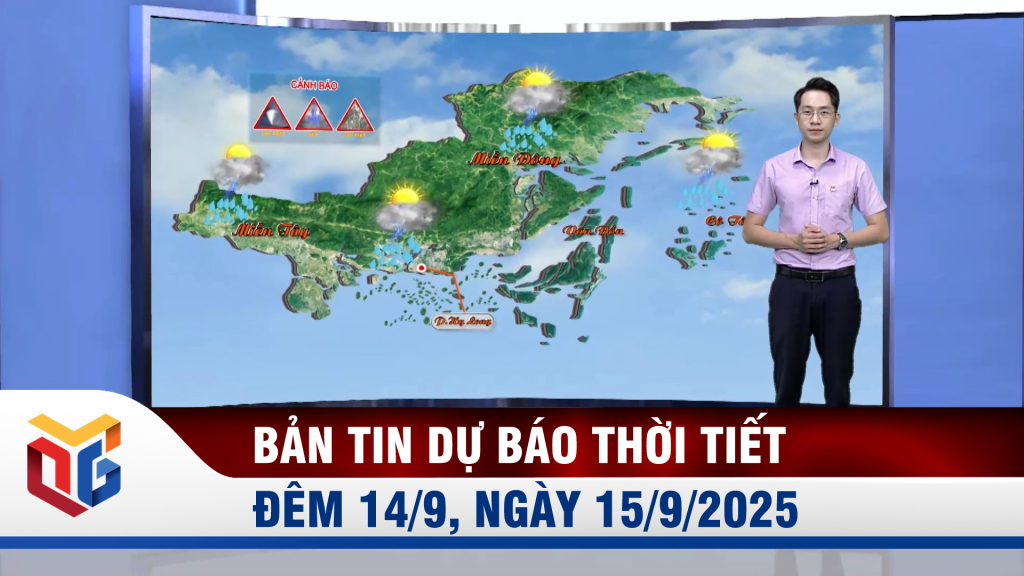 Bản tin dự báo thời tiết đêm 14, ngày 15/9/2025
