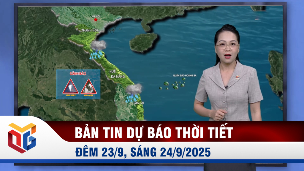 Bản tin dự báo thời tiết đêm 23, ngày 24/9/2025
