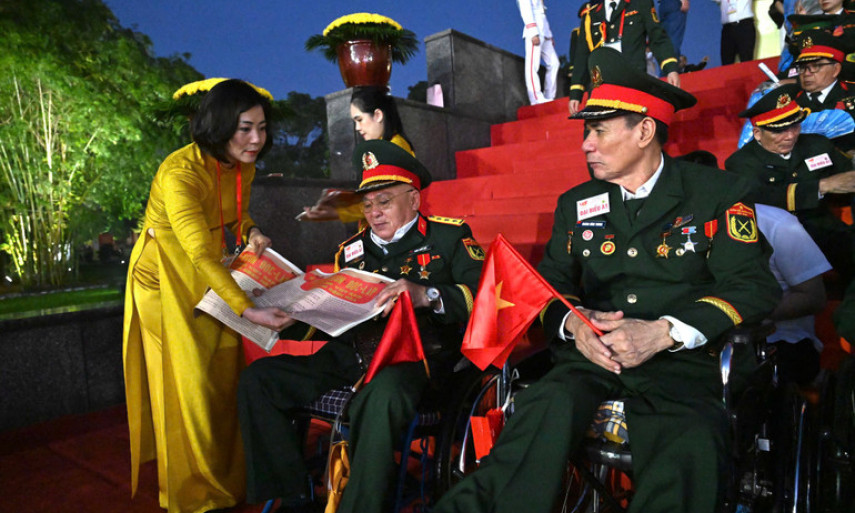 Hình ảnh đẹp của các cựu chiến binh trước giờ khai mạc Lễ diễu binh, diễu hành