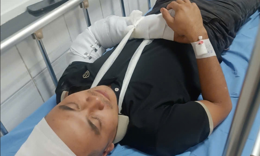 Nhân viên cứu hộ giao thông bị nhóm đối tượng chặn đánh nhập viện