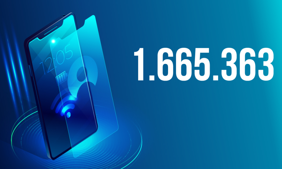 1.665.363 - là tổng số thuê bao sử dụng điện thoại thông minh đang hoạt động trên địa bàn tỉnh Quảng Ninh. 
