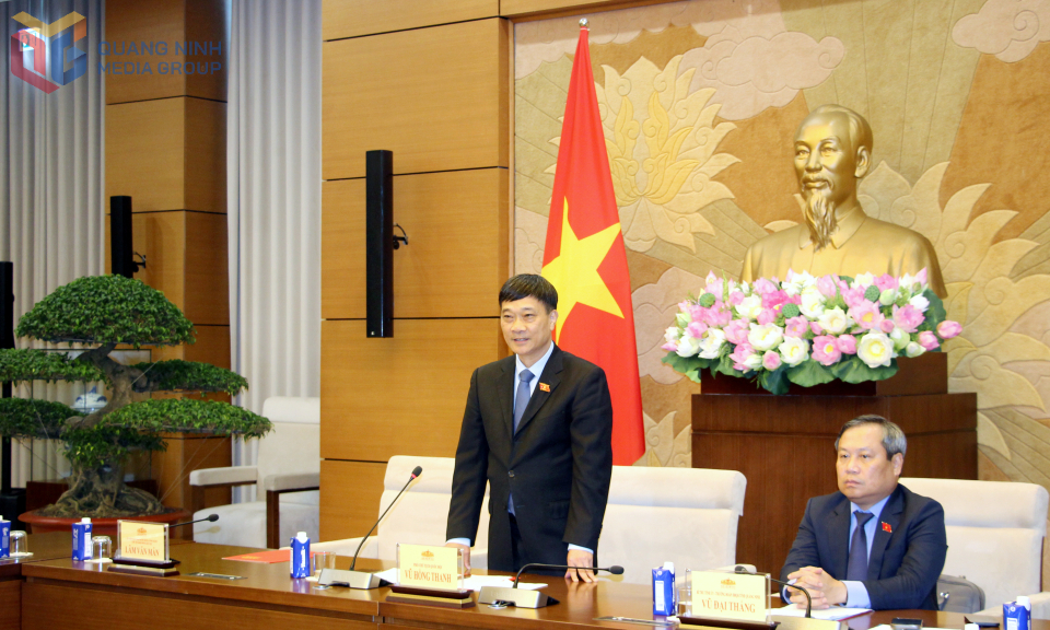 Đồng chí Phó Chủ tịch Quốc hội Vũ Hồng Thanh gặp mặt Đoàn ĐBQH tỉnh Quảng Ninh  