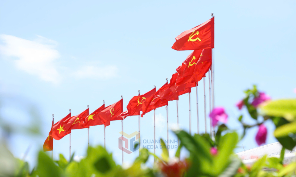 Rực rỡ cờ hoa chào mừng Đại hội Đảng bộ tỉnh