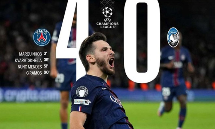 PSG thắng đậm Atalanta trong ngày ra quân Champions League